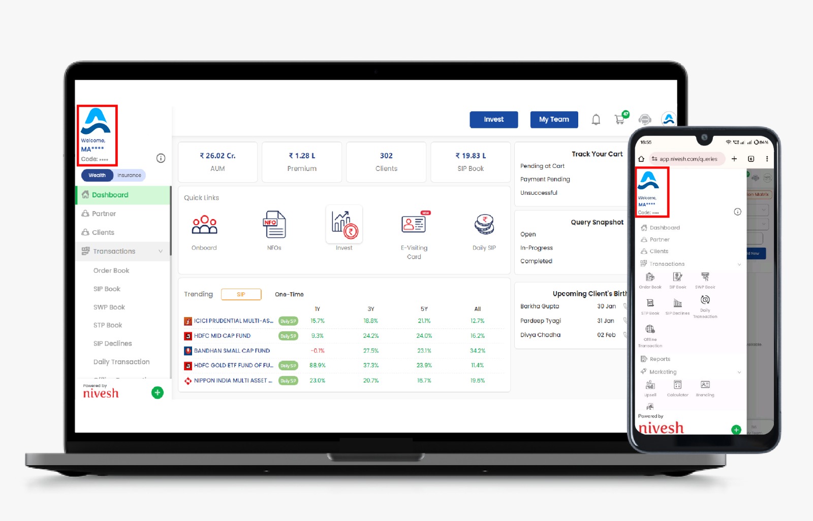 White-label App & Dashboard